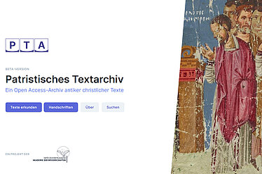Screenshot Patristisches Textarchiv