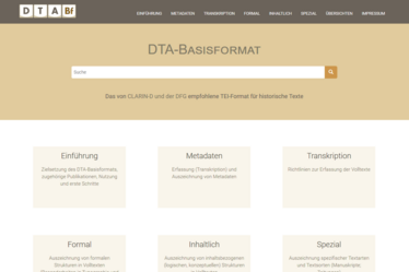Screenshot DTA-Basisformat