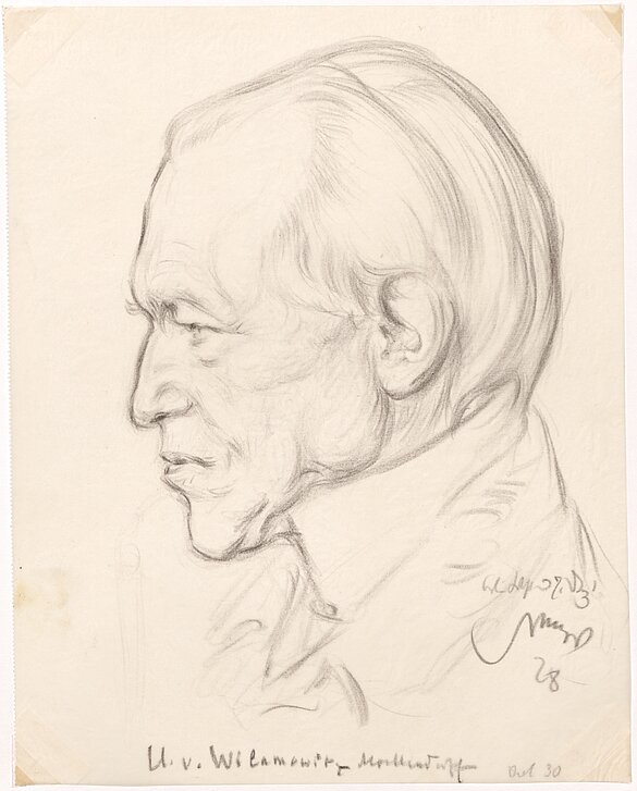 Porträt des Philologen Ulrich von Wilamowitz-Moellendorff (1928)