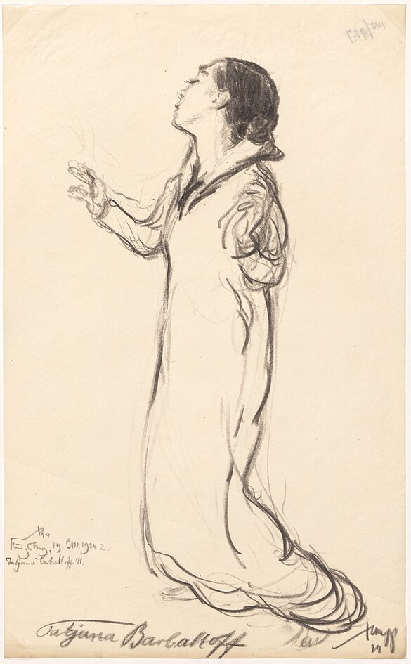 Porträt der Tänzerin Tatjana Barbakoff (1924)