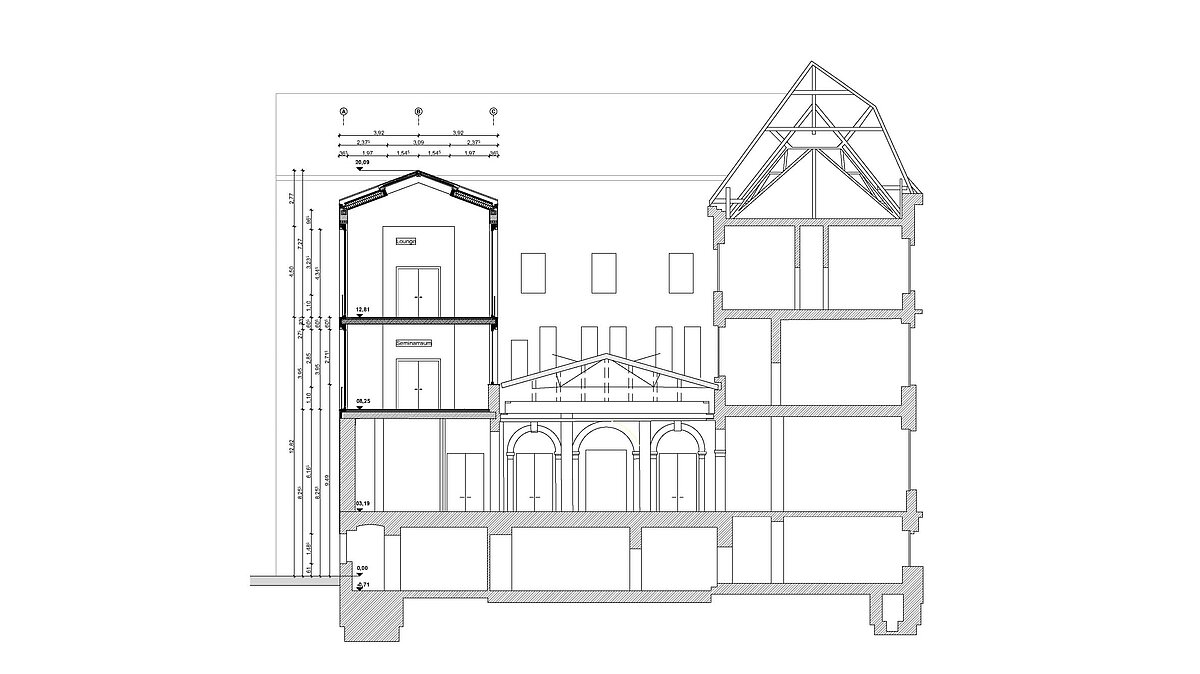 Querschnitt des geplanten Aufbaus