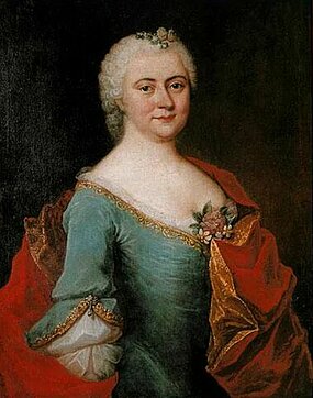 Porträt der Luise Gottsched (1713-1762) um 1750 von Elias Gottlob Haußmann