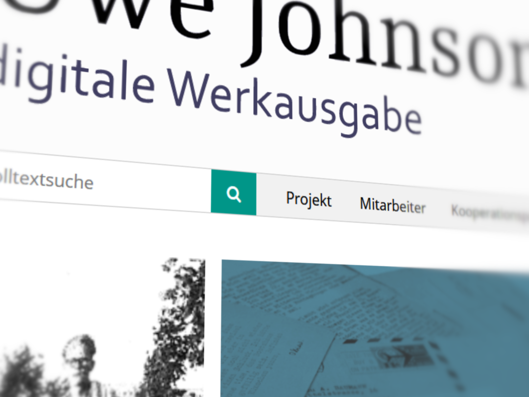 Auszug Startseite Uwe Johnson digitale Werkausgabe