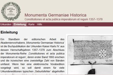 Screenshot Monumenta Germaniae Historica