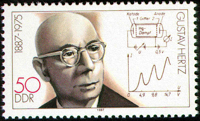 Briefmarken mit Gustav Hertz