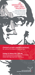 Carl Werner Müller: „Im Gedächtnis aber lebet Philoktet”. Variationen einer politischen Tragödie von Aischylos bis Heiner Müller