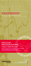 Preis der Berlin-Brandenburgischen Akademie der Wissenschaften gestiftet von der Commerzbank-Stiftung
