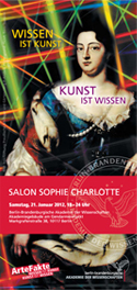 Salon Sophie Charlotte: Wissen ist Kunst - Kunst ist Wissen