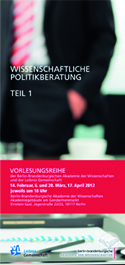 Wissenschaftliche Politikberatung - Hans-Heinrich Trute: Governance des Wissens