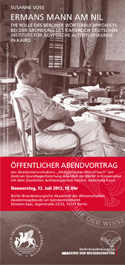 Susanne Voss: Ermans Mann am Nil - Die Rolle des Berliner Wörterbuchprojekts bei der Gründung des Kaiserlich deutschen Instituts für ägyptische Altertumskunde in Kairo