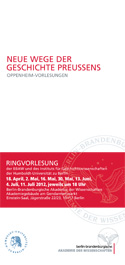 Neue Wege der Geschichte Preussens - Oppenheim-Vorlesungen Neue Wege der Geschichte Preussens - Oppenheim-Vorlesungen