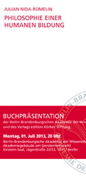 Julian Nida-Rümelin: Philosophie einer humanen Bildung