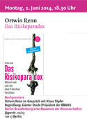 Ortwin Renn: Das Risikoparadox. Warum wir uns vor dem Falschen fürchten