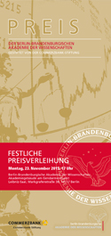  Preis der Berlin-Brandenburgischen Akademie der Wissenschaften, gestiftet von der Commerzbank-Stiftung