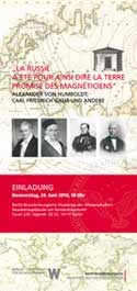 "La Russie a été pour ainsi dire la terre promise des magnéticiens": Alexander von Humboldt, Carl Friedrich Gauß und Andere "La Russie a été pour ainsi dire la terre promise des magnéticiens": Alexander von Humboldt, Carl Friedrich Gauß und Andere