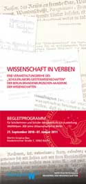 Wissenschaft in Verben Wissenschaft in Verben