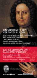 Ein Vordenker des vereinten Europa. Zum 350. Geburtstag von Daniel Ernst Jablonski